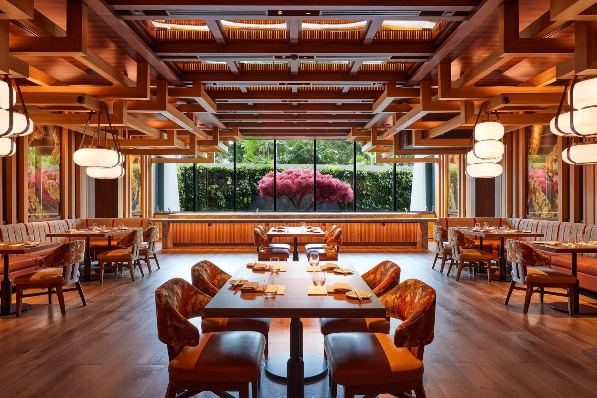 Marina Bay Sands Singapore Exterior foto Interior of the restaurant